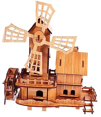 Alasum Selbstgemacht Holzmodell 3D Puzzle Für Kinder Kreatives Bastelspielzeug Pädagogisches Holzspielzeug Beige Verbessert Logisches Denken Als Desktop Dekoration