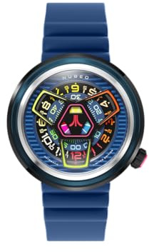 Nubeo Ventana Herren-Automatikuhr Atari Gamestation Pro Limited Edition mit Kautschukarmband NB-6125, 48 mm