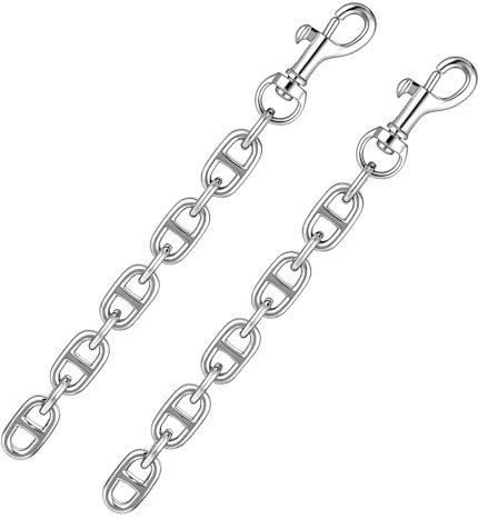 HJZHII 2 Stück Taschenkette Silber,16,8cm Kettenverlängerung, Taschenhenkel Taschenzubehör Taschengurt Kette Taschen Verlängerungsketten Kurz Mini Bag Straps Goldene Crossbody für Taschenriemen