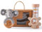 Baby Rassel Set 0 3 6 9 Monate - 3 Stück Baby Rassel Beißring Set mit Gehäkelte Babyrassel und Holzspielzeug, Montessori Spielzeug ab 0-12 Monate Neugeborenen Geschenke (Regenmacher - Elefant)