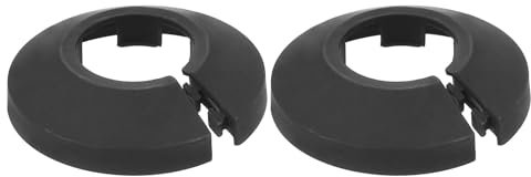 sourcing map Escutcheon Plate, 1Pcs 20mm - Fit 0.78 Outer Diameter Split Pipe Flange Water Pipe Cover Collar Decoration, PP Plastic Plumbing Cover Plates (Black)