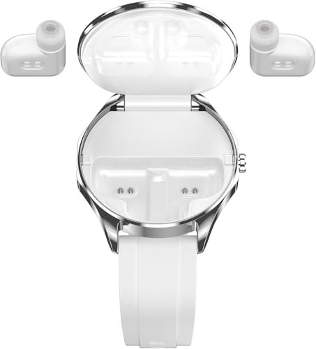 Smart Watch With Earbuds,2 In 1 Smartwatch With Headphones,Combo 1.43”HD Screen Smart Watch & TWS Earbuds For Android IOS,With Received Call,Health Monitoring Exercise Record,Black