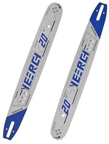 Yeerch 50,8 cm Kettensägenstange, 78 Treibglieder, 0,8 cm Teilung, 0,1 cm Gauge K095-20 Kettensägen-Führungsstange, Kettensägen-Zubehör, passend für Craftsman, Husqvarna, Remington und mehr (2 Stück)