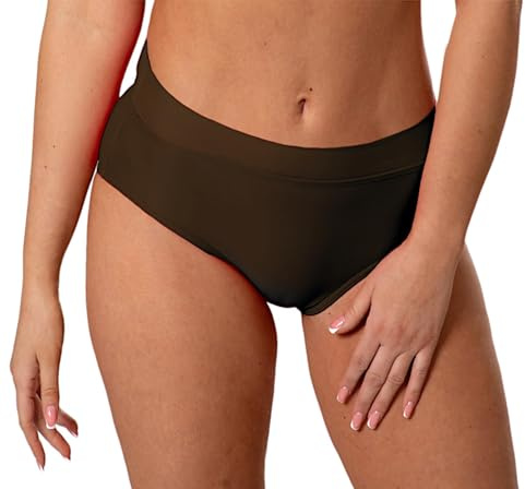 Aquarti Damen Bikinihose High Waist mit Umschlagbund | Aquarti Damen Unterteil Badehose