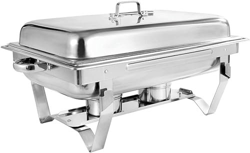 Chafing Dish-Buffet-Set Aus Edelstahl, 11 L Großer Buffet-Speisenwärmer Mit Speisepfanne, Brennstoffbehältern Und Deckel Für Jede Veranstaltung Oder Party