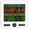 Telituny Digitales Hygrometer Thermometer, Raumklima-Monitor mit Hintergrundbeleuchtung, Max/Min Aufzeichnung, Komfort-Anzeige, Alarmfunktion, für Zuhause/Büro/Kinderzimmer (Netzkabel (Weiß)