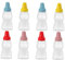 TOPPERFUN 8 Piezas Botellas de Salsa Mini Bear para Condimentos Recipientes de Ketchup y Aderezos para Uso Cocina y Actividades