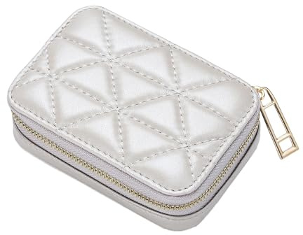 Lippenstift-Etui mit Spiegel, tragbar für Geldbörse, für Urlaub, Mädchen, Neujahrsgeschenk, Grau, 10,5 x 7,5 x 3,5 cm, 10.5x7.5x3.5cm, Siehe Beschreibung