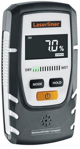 Laserliner Moisture Meter, MoistureFinder Compact, Moisture Meter for Wood, Plaster and Cement Screed