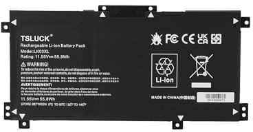 TSLUCK LK03XL Batterie für HP Envy x360 Cabrio 15m-bp1xx 15m-cn0xxx 15-cn0xxx 15m-cp0xxx 15m-cn0012dx 15m-cn0011dx 15m-bq021dx 15m-bp112dx 17m-ae0xx 17-BW 17m-ae111dx 916368-421 L09281-855