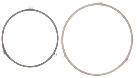 ANDRESLAD 2 Stück Mikrowellen drehring Lebensmittelechtem Hitzebeständige Rollringe für Glas drehteller Kompatibel mit Mikrowellen Leicht Stabil Küchenzubehör für Zuverlässiges Erhitzen
