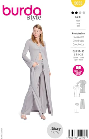 burda style Papier-Schnittmuster Damen Chasuble & Hose #5633 Gr. 34-46 Nählevel: mittel