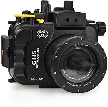 Per Panasonic GH5 custodia subacquea impermeabile fino a 130 piedi/40m, può essere usata con lenti da 12-60mm/45-150mm