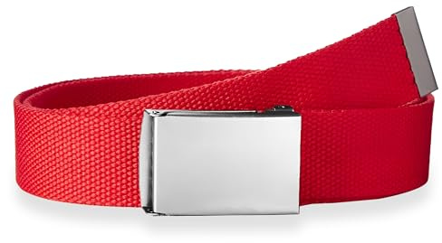WedDecor Unisex Canvas Webbing Belt Red 51 Inch Casual Wear