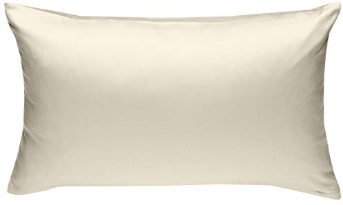 Bettwaesche-mit-Stil Mako-Satin Baumwollsatin Bettwäsche Uni einfarbig zum Kombinieren (Kissenbezug 50 cm x 70 cm, Natur)