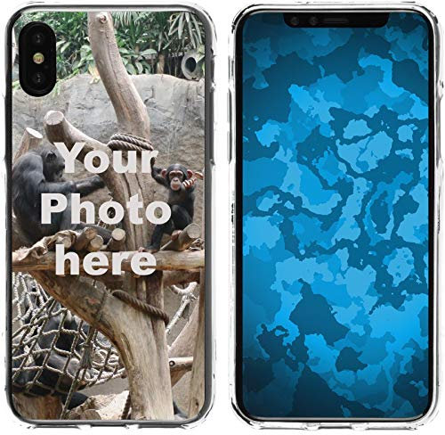 PhoneNatic personalisierte Handyhülle für iPhone X Max/Xs Max Custom Case transparent zum selbst gestalten mit eigenem Foto Bild Text individuell