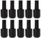 10 Pcs 15ml Glass Nail Polish Bottles Empty Refillable Nail Polish Bottle Containers with Brush Cap for Nail Art Sample (Black)