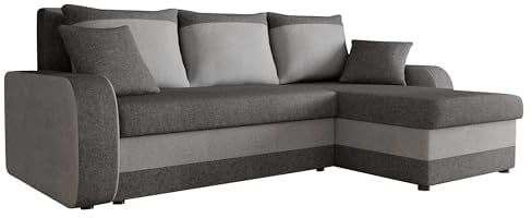 Mirjan24 Ecksofa Kristofer Lux, Eckcouch Couch! mit Schlaffunktion, Zwei Bettkasten, Farbauswahl, Wohnlandschaft! Bettfunktion! Design L-Form Sofa! Seite Universal! (Lux 6 + Lux 5.)