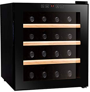 MINGDIAN Réfrigérateur Refroidisseur à vin à compresseur 16 Bouteilles | Grande Cave à vin indépendante | Réfrigérateur à vin à contrôle de température numérique 41f-64f pour Rouge, Blanc