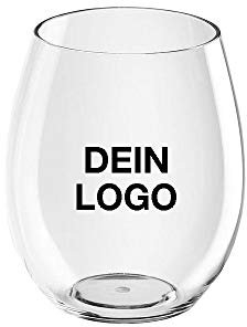 Doimoflair Bicchieri da acqua in plastica personalizzati con logo 1 colore infrangibili in plastica trasparente 39 cl. set da 900 pezzi