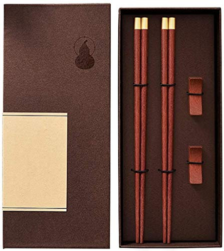 Set de Regalo de Palillos Chinos de Palillos Redondos Prima Reutilizable De Madera |Los Palillos Chinos Antideslizantes Japoneses For Principiantes (Color : 2pair)