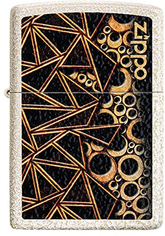 Zippo Sturmfeuerzeug - Modell Cracked & Depth - Mercury Glass mit Color Image - Nachfüllbar - Wiederverwendbar - Windfestes Design - Geschenkbox - Made in USA