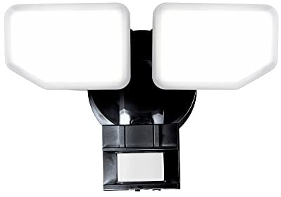 AWSENS 30W LED Security Lights Motion Sensor Light Outdoor, 180 Degree, 2600 LM Motion Security Light, 5100 K, ETL Water Resistant, 2 Head Motion Detector Flood Light for Garage, Yard, Porch (Black)