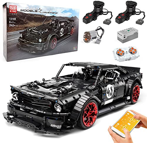 Mould King 13108,Technik Sportwagen Modell Technik Bausteine Auto mit Fernbedienung und Motors klemmbausteine Bauset Groß Klemmbausteine Bauset Kompatibel mit Technik