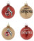 1. FC Köln Weihnachtskugeln Christbaumkugeln Weihnachtsschmuck 4er-Set Gold/rot, 4080452