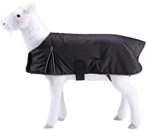 Leberna Goat Coats Atmungsaktive Tierschutz Ziegendecke Schafdecken Schafdecken (XS, Schwarz)