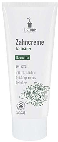 Bioturm Zahncreme, Kräuter ohne Fluorid, 75ml (10 x 75ml)