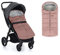 Petite&Mars Schlafsack für Kinderwagen JIBOT * Fußsack * Winterschlafsack für Kinderwagen, Buggy und Autositz * Warrm * Wasserdicht * Winddicht (Dusty Pink)