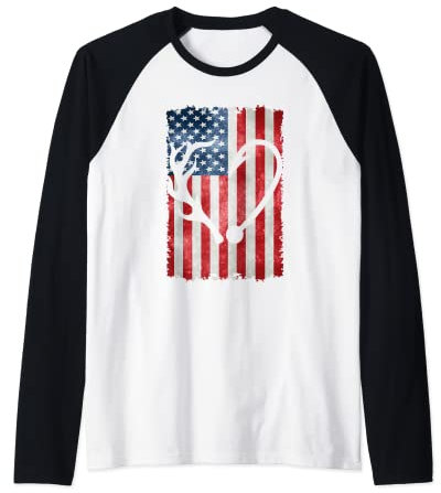 Best Fishing & Shed Hunter Antler Elch, Hirsch Jagdbekleidung Raglan