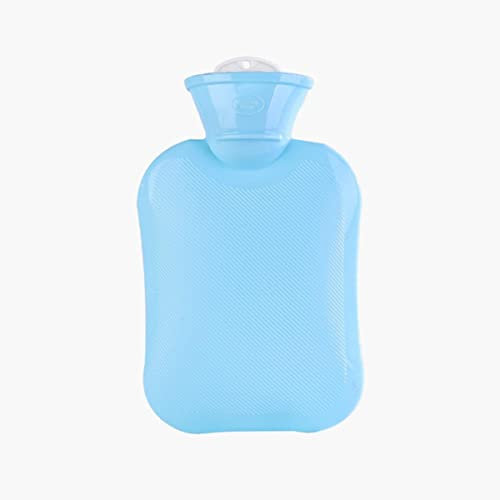 500 ml isolierte Heißwasser-Abdecktasche, kompakter, explosionsgeschützter Handwärmer, Menstruationslinderung, Periodenschmerzen, Bettpackung, wiederverwendbare Kompressen, blau