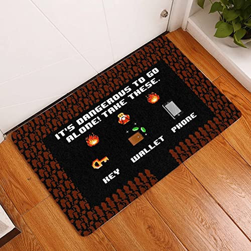 Fußmatte für den Inneneingang, Druck, Willkommen, lustige Fußmatte, It's Dangerous to Go Alone Take These Key Wallet and Phone Doormat Home Decor Home Decor Housewarming Gift