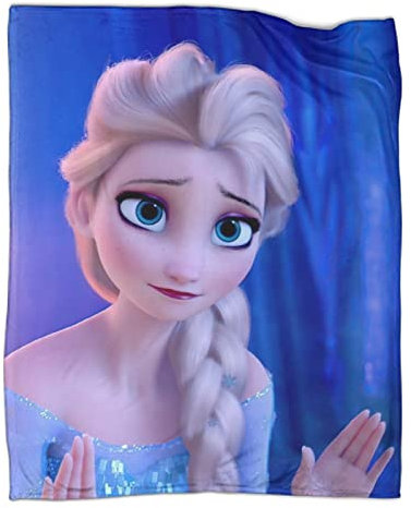 UNDERZY ELSA & Anna Decke Überwurf Kinderbettwäsche 3D Frozen ELSA Digitaldruck Jungen Warm Flanell Bettdecke Couch Sofa Decke Überwurf 100 x 130 cm