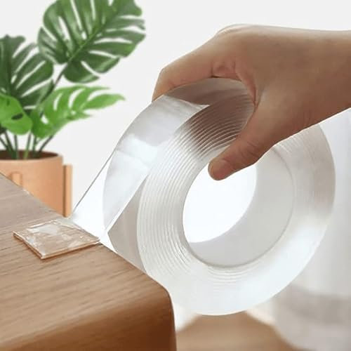Gorra Tape – Scotch double face – Ruban adhésif double face – Double face 5m – Dimension : 5m x 3cm – Couleur Transparent