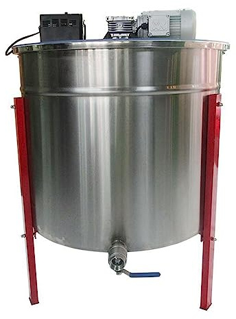 YJSG Electric Honey Extractor, 12 Frame 304 Stainless Steel Honey Centrifuge Extractor, with Transparent Lid and Stainless Steel Bracket, for Apiaries and Family Use,12 Frame
