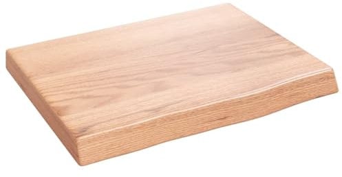 vidaXL Encimera de Baño, Tablero Plegable de Mesa, Encimera de Estantería Escritorio, Encimera para Armario, Madera Maciza Tratada Marrón Claro