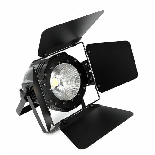 DSYOGX Iluminación LED para escenarios, 200 W, 2 en 1, foco COB DMX PAR, luz de teatro, lámpara de estudio, efecto de par DMX-512, maestro/esclavo, sonido, coche