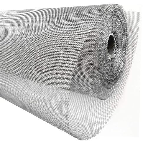 Woven Wire 304 Stainless Steel Fine Wire Mesh Sheet Air Vent Mesh for Home Garden Filter - 40 x 200 cm