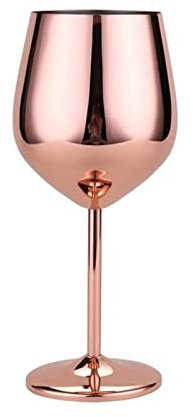 DUnLap Coupe en Verre 500 ML en Acier Inoxydable gobelet Cup de Champagne cuivre Verre Verre Verre créatif métal Verre vin for Bar Coupes en Verre (Size : Rose Gold)