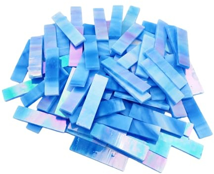4 tiras de cristal de 1 cm, 200 ml, hechas a mano, mosaicos de cristal, para manualidades, platos, marcos de fotos, macetas, joyas y más, decoración de mosaicos
