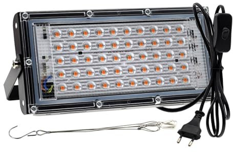 Luz de crecimiento LED, Luz LED de espectro completo for cultivo, lámpara Phyto AC 50W 100W 200W for iluminación de crecimiento de plantas hidropónicas de invernadero Lámparas de cultivo para plántula