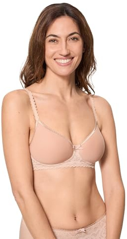 Playtex Soutien-Gorge Spacer sans Armatures en Microfibre Respirante Femme x1, Chair, 90B