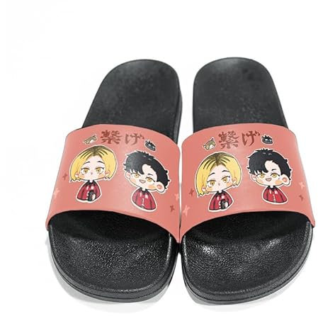 Ldruieu Haikyuu!! Anime Slippers Badezimmerpantoffeln Shoyo Hinata/Tobio Kageyama Cartoon Casual Innen und Außenhausschuhe für Unisex