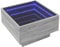 vidaXL LED Couchtisch, Beistelltisch mit LED-Infinity-Spiegel, Kaffeetisch Sofatisch für Wohnzimmer, Wohnzimmertisch, Grau Sonoma Holzwerkstoff
