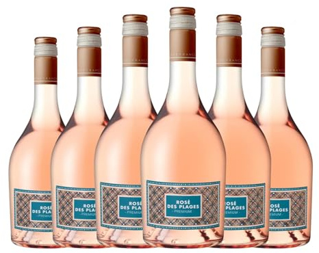 Les Vins de Saint Saturnin Rosé des Plages Premium Gris Mont Baudile Vin de Pays d'Oc 75 cl Rosé-Wein (Karton mit 6 Flaschen von 75 cl)