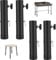 4 Pcs Table Leg Extenders Set, 20 cm/7.8 inch Metal Chair Leg Extenders, 2 Level Height Adjustable Screw Clamp, Rustless Furniture Riser Suitable for Folding Tables & Chairs Diameter Less Than 1.4in