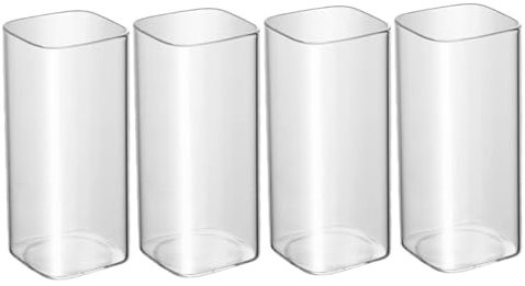 CONGARTENO 4pezzi Bicchieri Trasparente Tumbler Capacità Per Succhi e Cocktail Versatile Per Casa e Festa